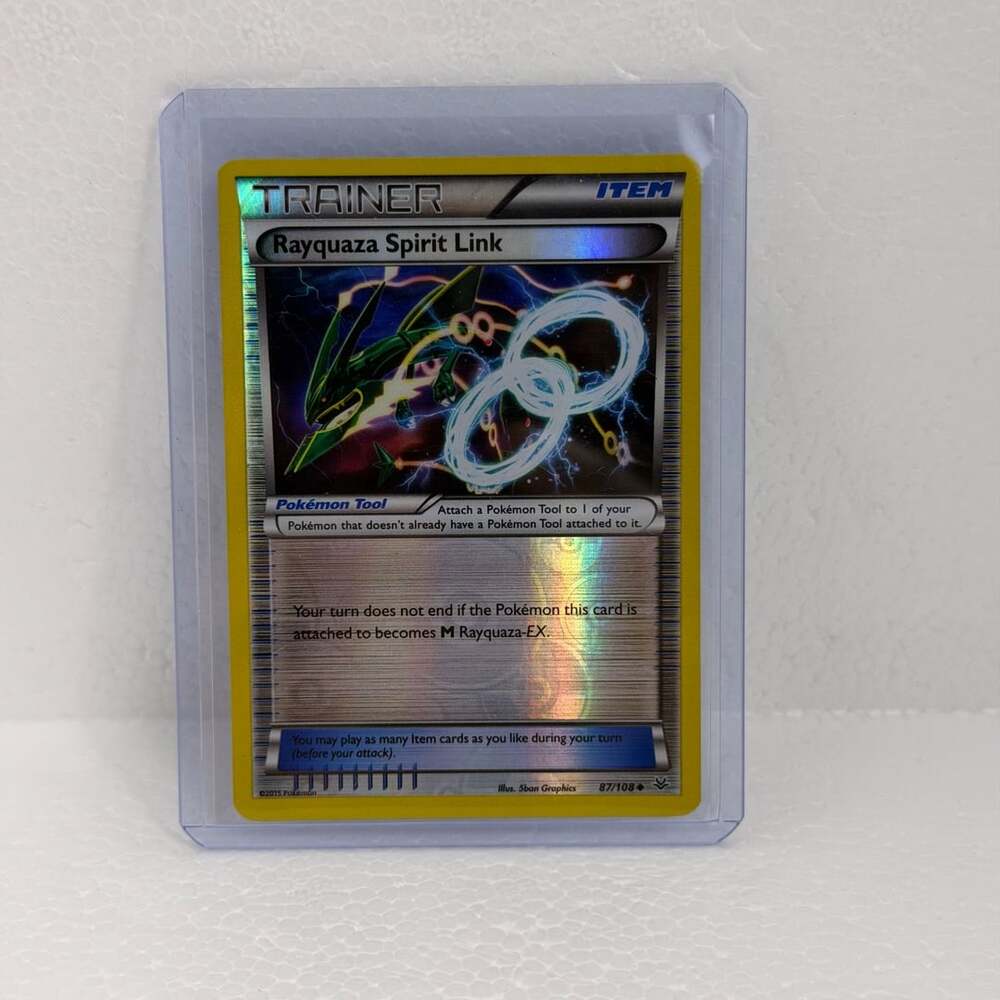 Pokemon Rayquaza Spirit Link 87/108 Trainer Card Reverse Holo